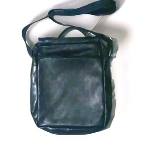 Sheepskin Leather Crossbody Messenger Bag Large